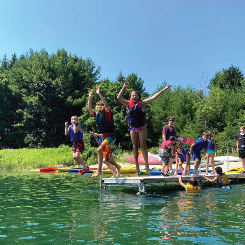 Photo of jumping in to the lake